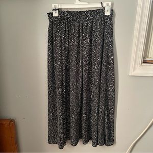 SHEIN Curves Black and White Polka dot 0XL Maxi Skirt